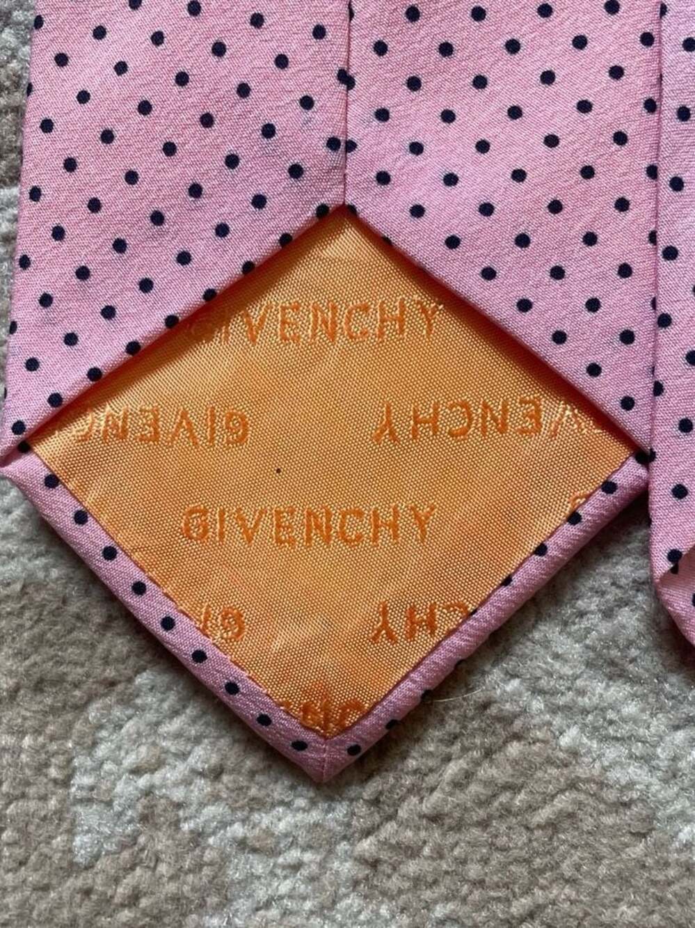 Givenchy Silk Polka Dot Patterned Tie - image 3